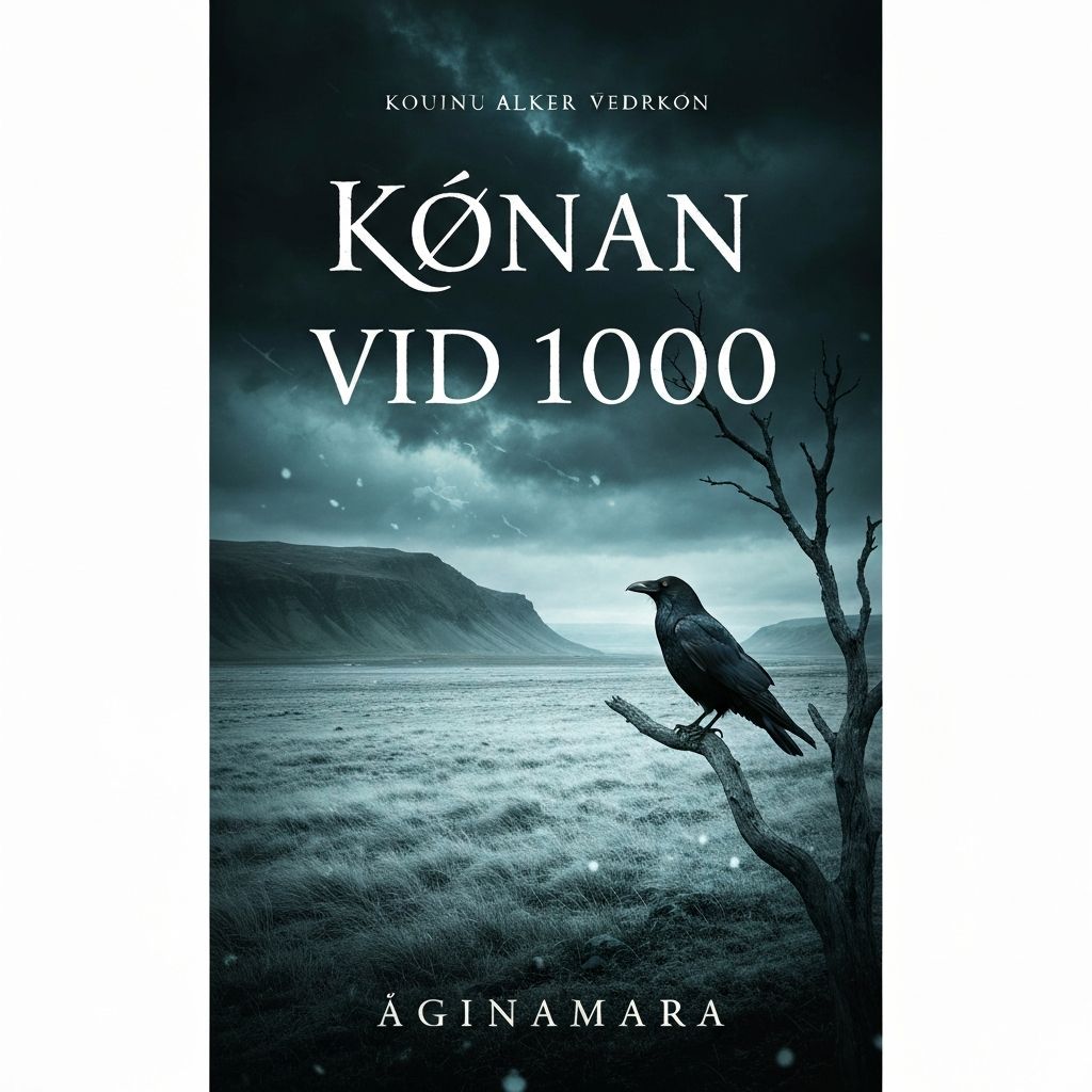 Kápa bókarinnar Konan við 1000°