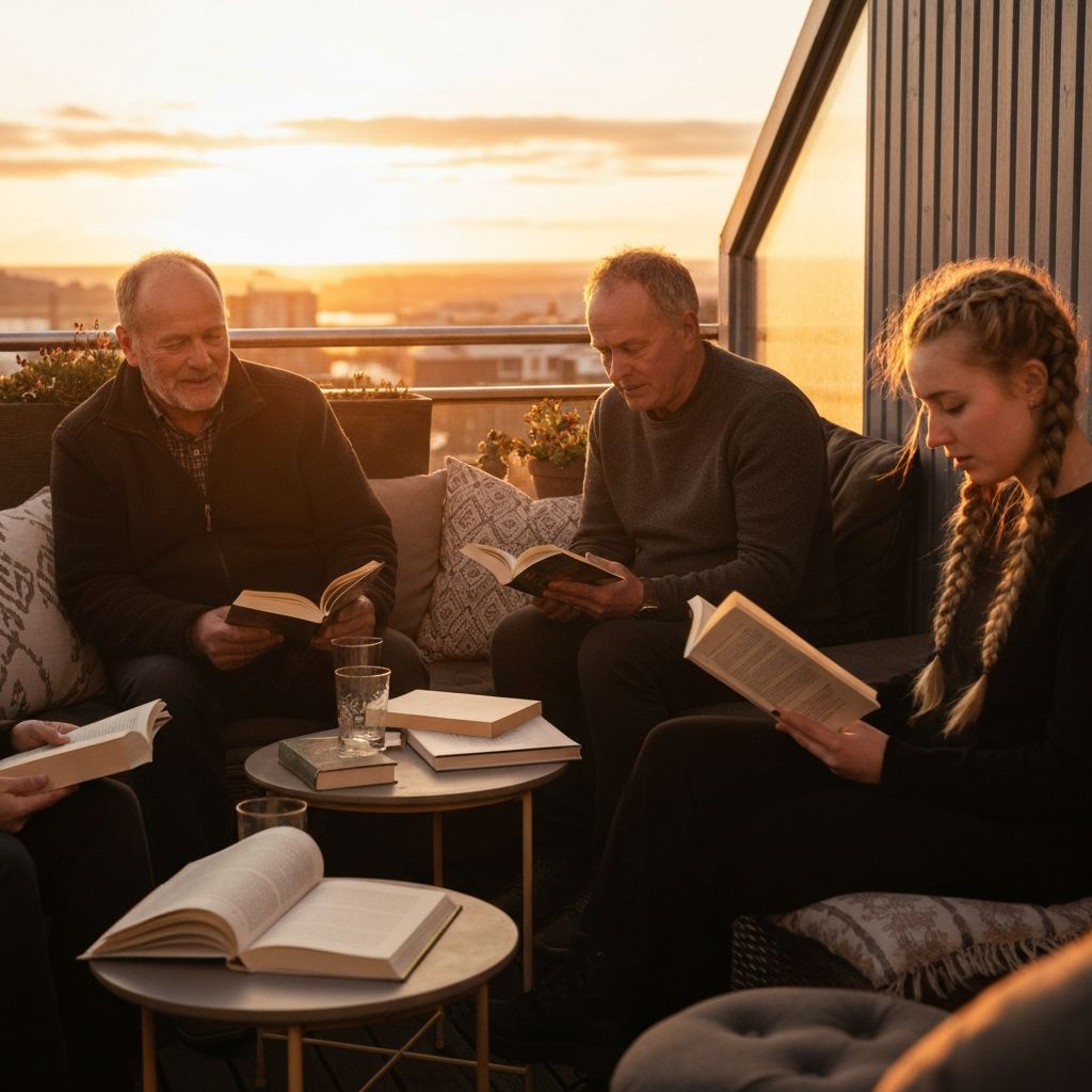 Ljóðalestur við sólsetur